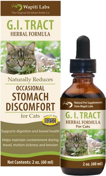 Wapiti Labs G.I. Tract Homeopathic Medicine for Digestive Issues for Cats