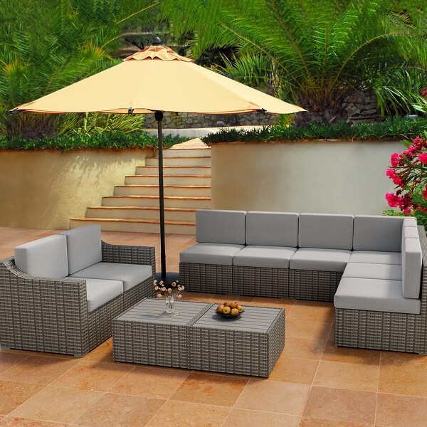 10 Piece Patio Sectional Conversation Set