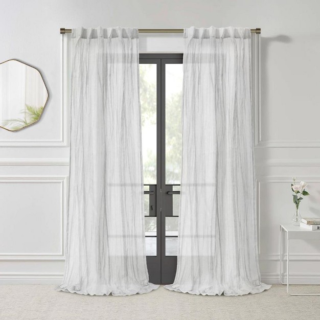 Habitat Paloma Sheer Dual Header Stylish And Functional Curtain Panel White