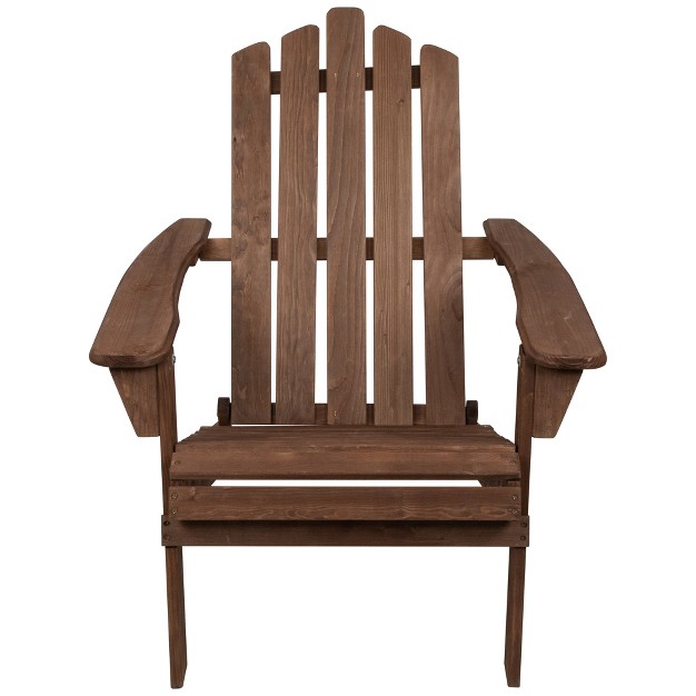 Brown Classic Folding Wooden Adirondack Chair