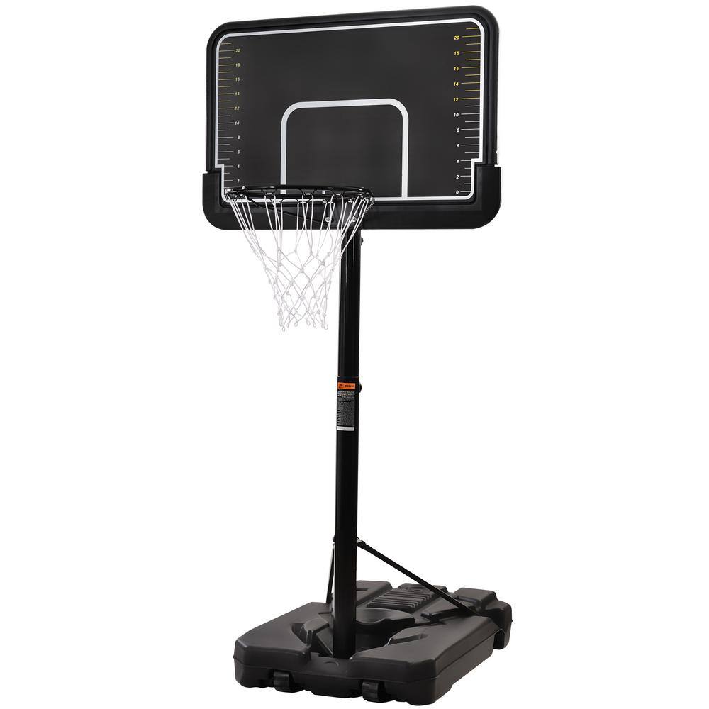 Mondawe Outdoor  Indoor 6.6~10 ft. Adjustable Basketball Goal for Youth and Adults including Hoop Portable Base Measurement OR-MS2549-MRS