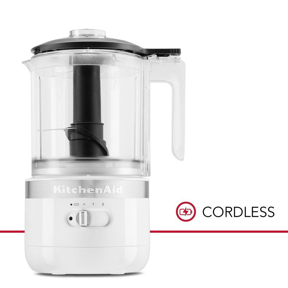 KitchenAid Cordless 5-Cup White Food Chopper KFCB519WH