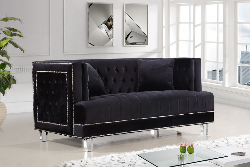 Lucas Velvet Chair   Contemporary   Loveseats   by Meridian Furniture  Houzz