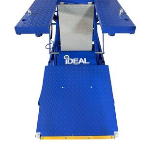 IDEAL Electric-Hydra Motorcycle Scissor Lift Bench with Integrated Motor and Retractable Ramp 2200 lbs. Capacity M-2200IEH-XR