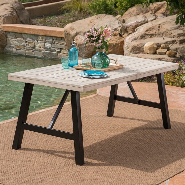 BETTINA Modern wooden dining table for outdoor kitchen etc