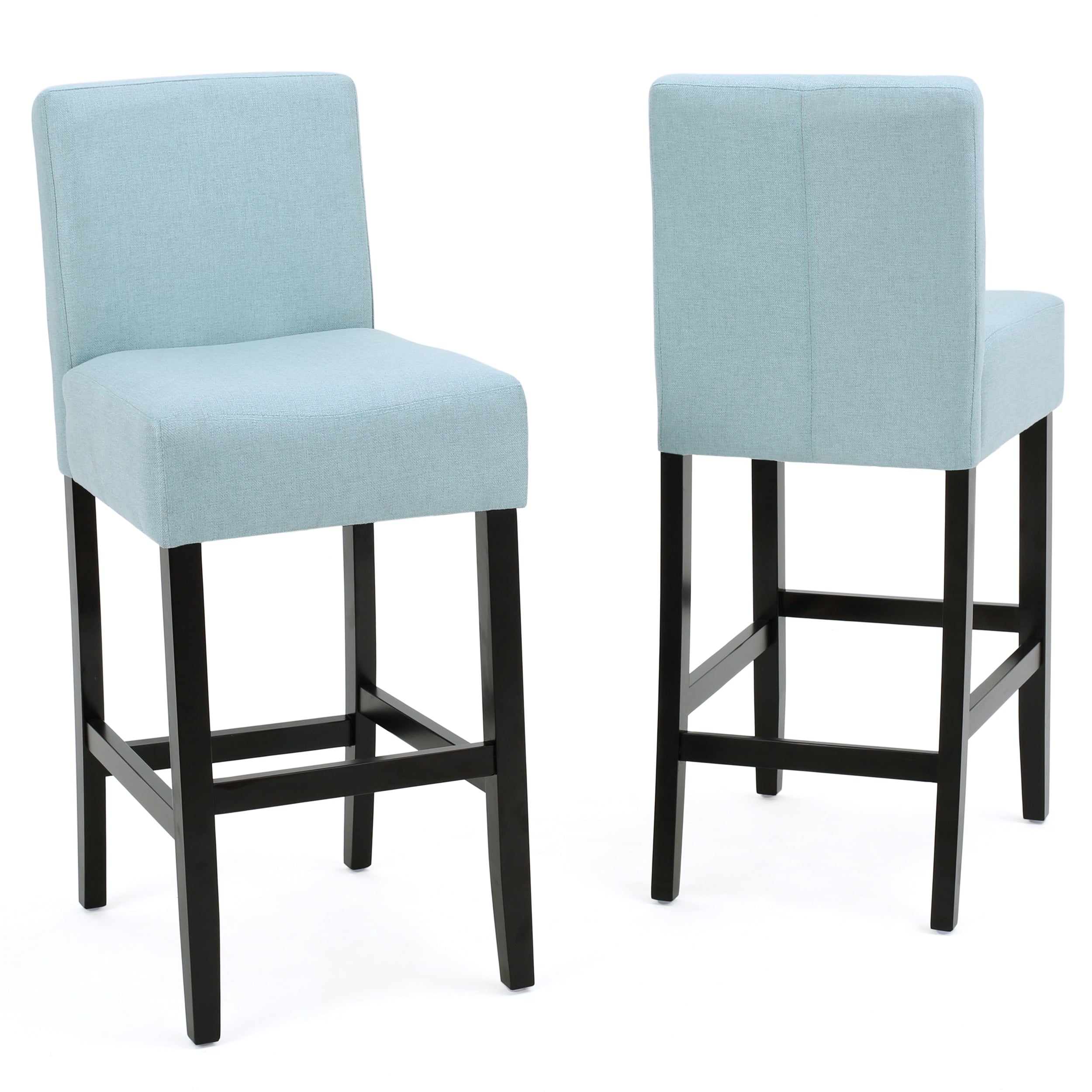 Lenando Fabric Barstool， Set of 2， Light Blue