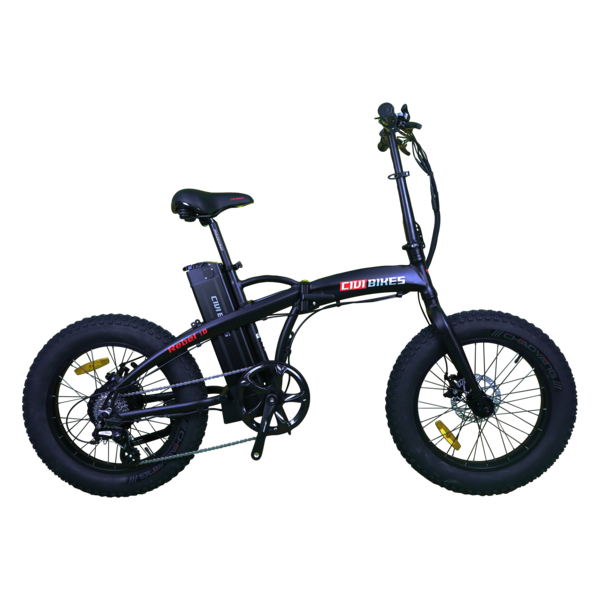 Revi Bikes Rebel Fat Tire Folding 48V 500W Twist Throttle 20