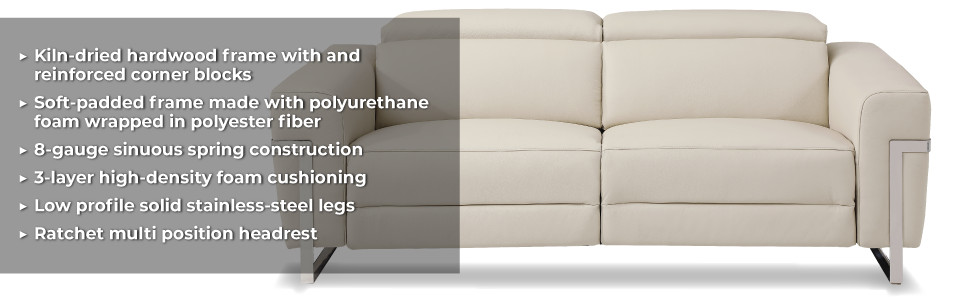 Prato Genuine Italian Leather Modern Loveseat   Contemporary   Loveseats   by Luxuriant Furniture  Houzz