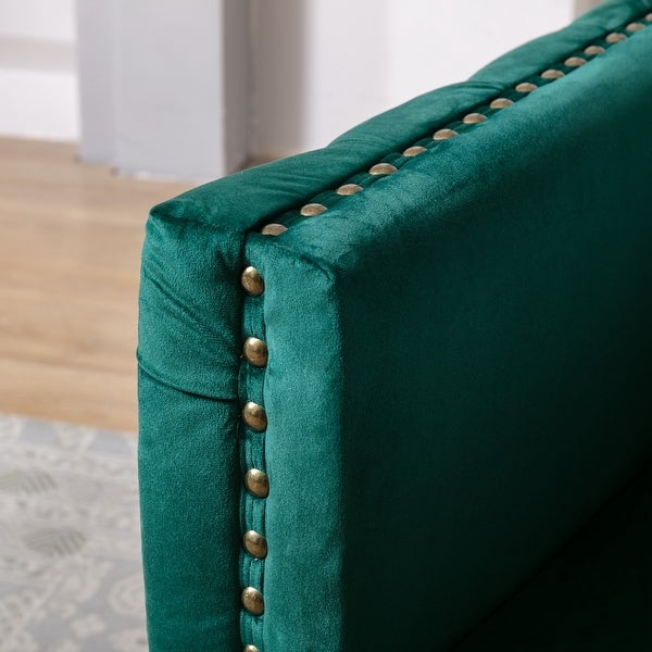 Tufted Button Accent Chair with Steel Legs