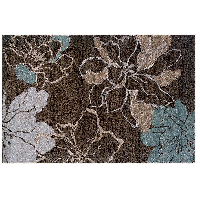 Linon Milan Floral Silhouettes Rug