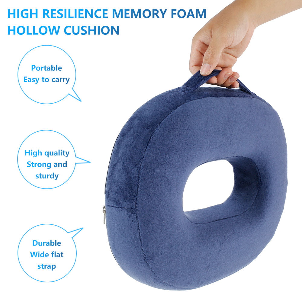 HOTBEST Ring Cushion， Donut Pillow Tailbone Hemorrhoid Cushion， Memory Foam Cushion， Cushioned Decompression Hollow O-Mat Suitable For Wheelchairs Car Seats Home Or Office