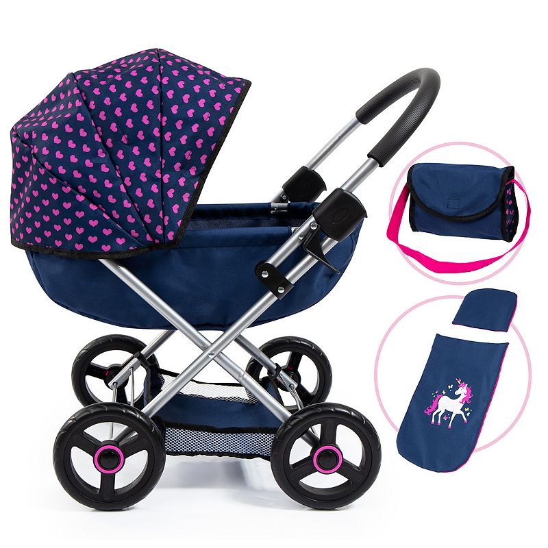 Bayer Dolls 4-in-1 Toy Baby Doll Pram Stroller Cosy Set