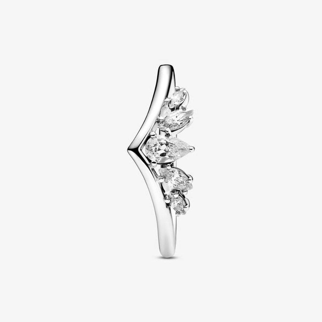 PANDORA  Sparkling Pear & Marquise Wishbone Ring