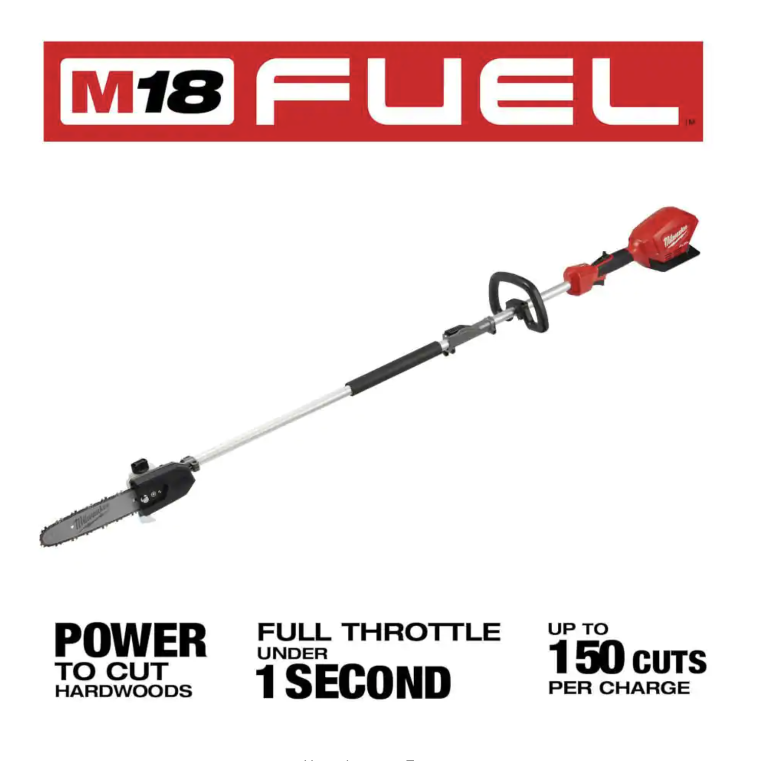 Milwaukee M18 Fuel 10 in. 18-Volt Lithium-Ion Brushless Cordless Pole Saw with Attachment Capability， Tool-Only (2825-20PS)