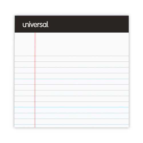 Universal Premium Ruled Writing Pads， Narrow Rule， 5 x 8， White， 50 Sheets， 12/Pack (57300)