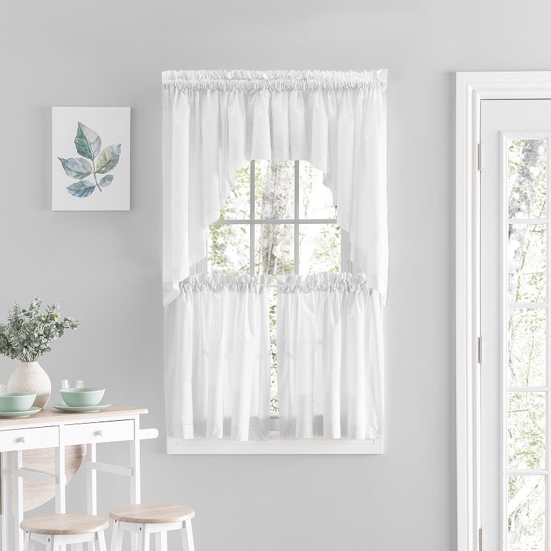 Simplicity Rod Pocket Tailored Tier Pair Curtain