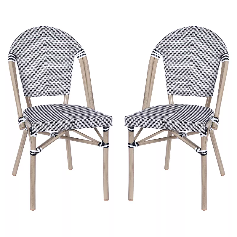 Taylor and Logan Noemi Indoor / Outdoor Stackable French Bistro Chair 2-piece Set