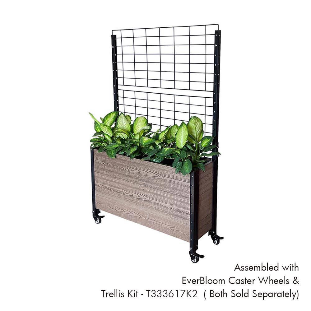 EverBloom 36 in. W x 12 in. D x 21 in. H Elevated Deep Trough Planter E213612