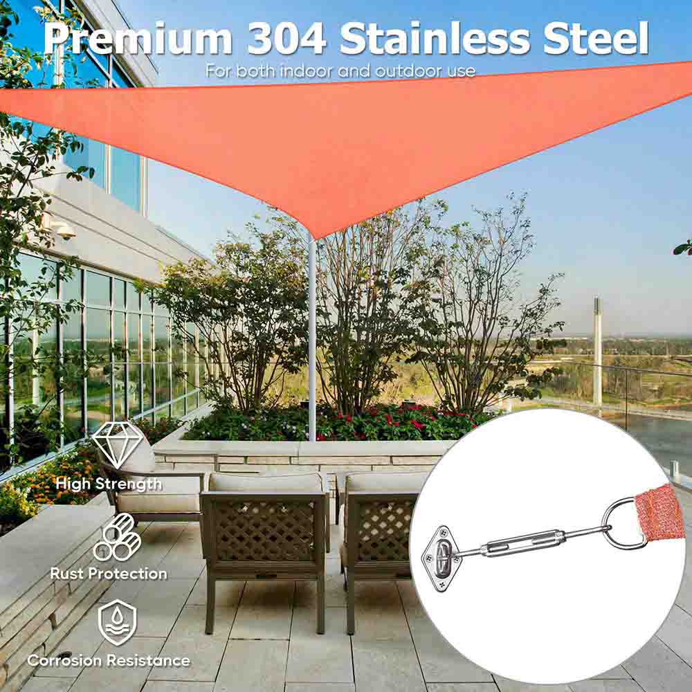 Yescom 6pcs 316 Stainless Steel M6 Hook & Eye Turnbuckle