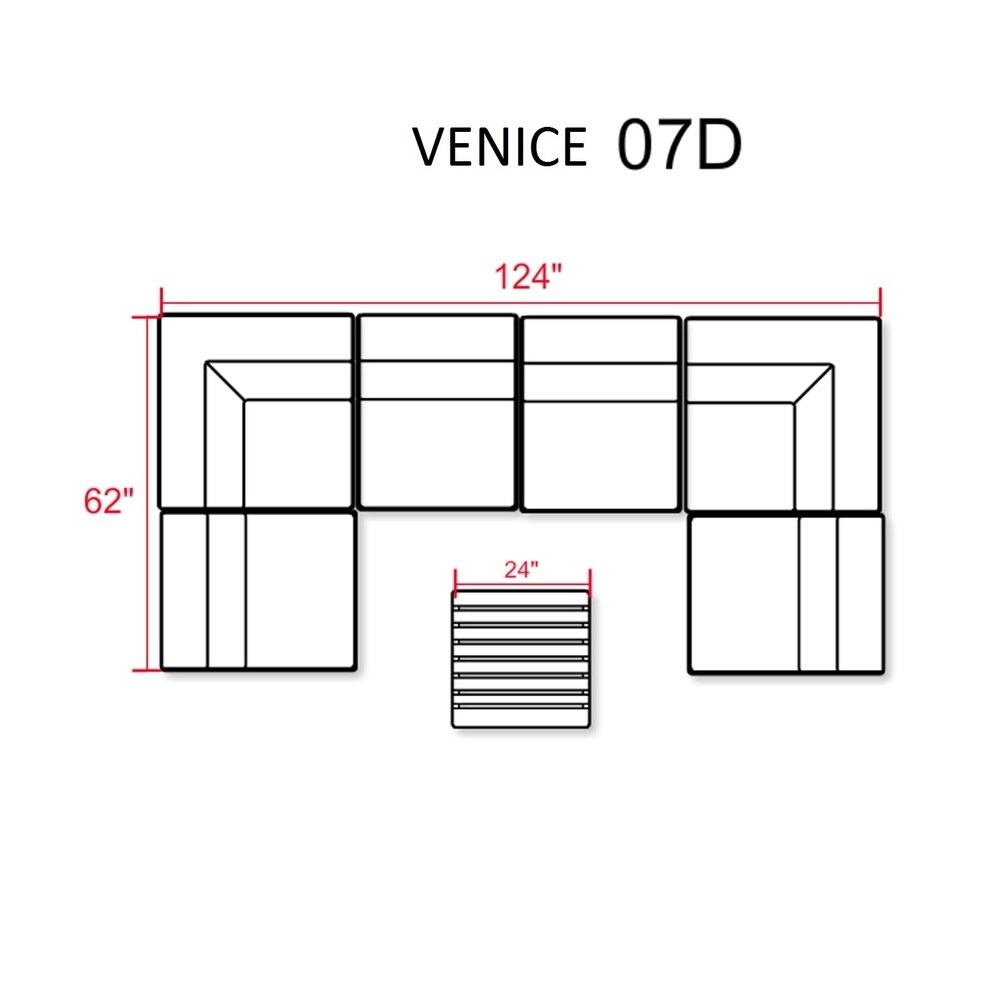 Venice 7 Piece Outdoor Wicker Patio Furniture Set 07d