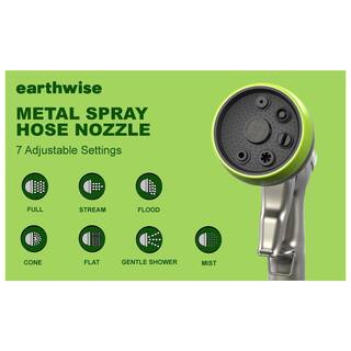 EARTHWISE POWER TOOLS BY ALM 12 in. Dia. x 130 ft. Standard Retractable Garden Hose Reel with Spray Nozzle GH-001