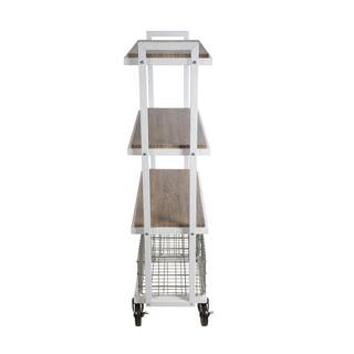 Atlantic 4-Tier Steel Cart System Wide in White 23350331