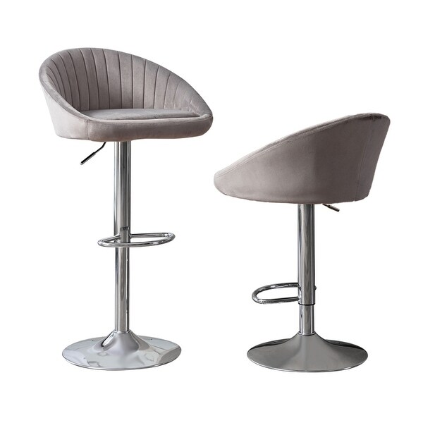 Bar Stools with Back and Footrest Counter Height ( Set of 2 )