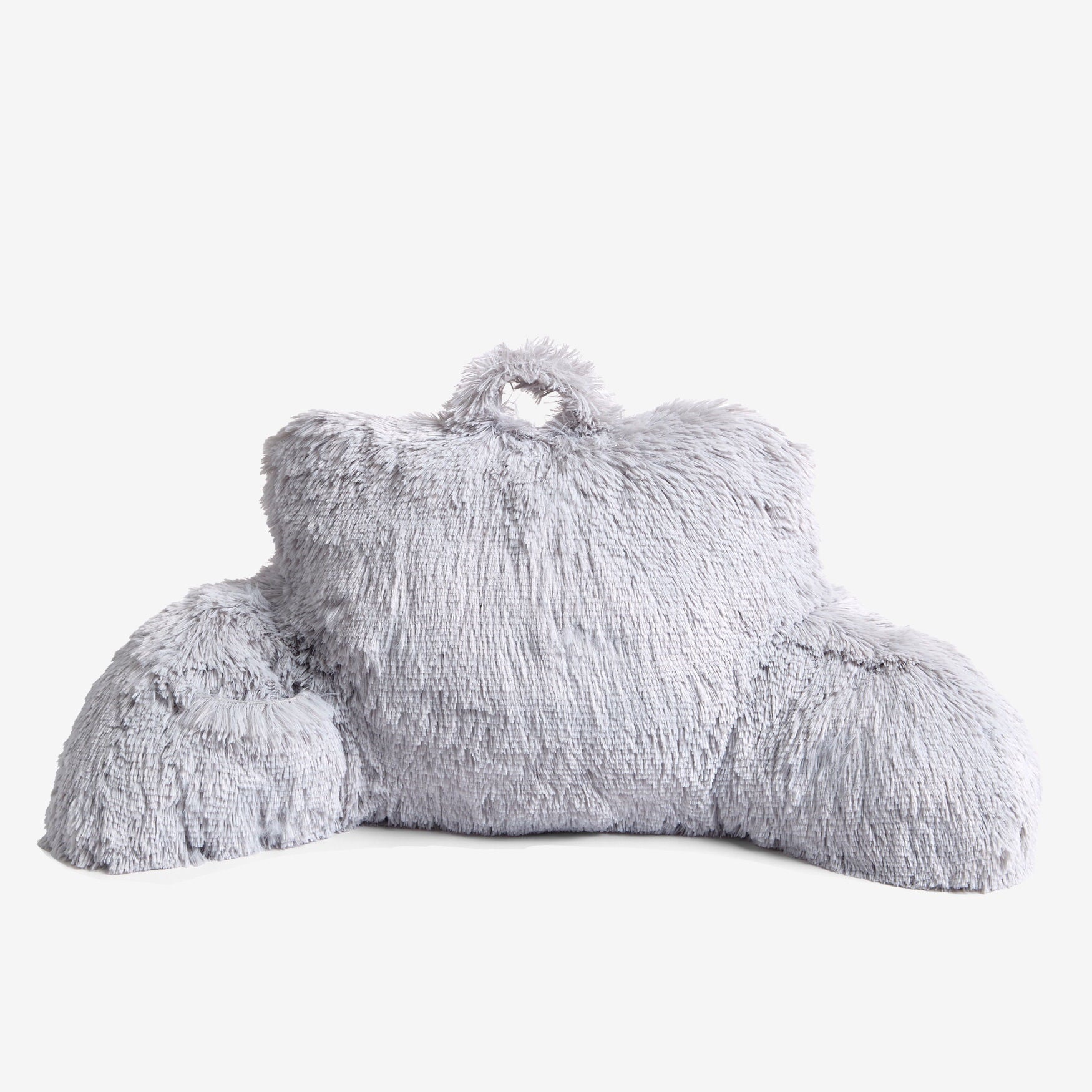 Brylanehome Lola Shaggy Backrest Pillow， Gray