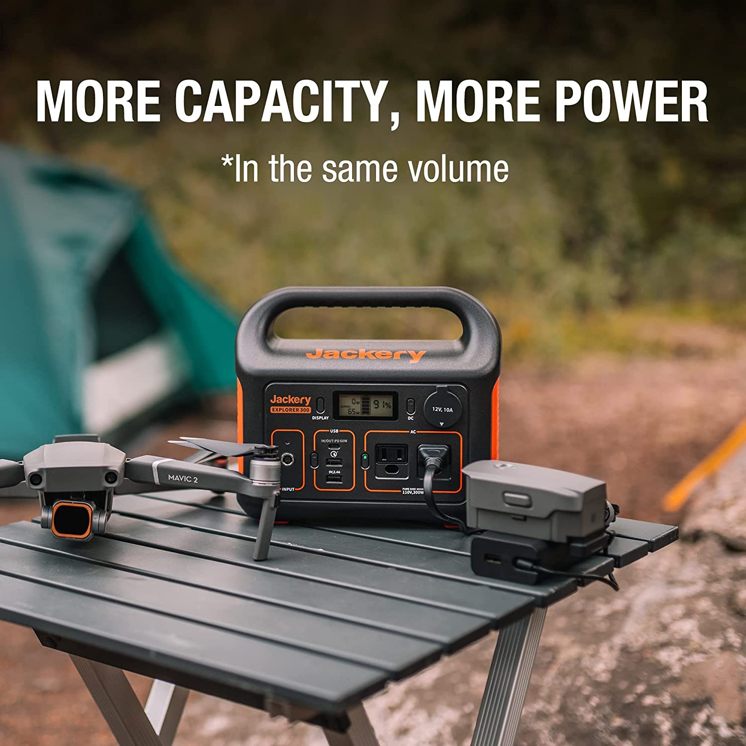 Jackery Portable Power Station Explorer 300， 293Wh Backup Lithium Battery， 110V/300W Pure Sine Wave AC Outlet， Solar Generator