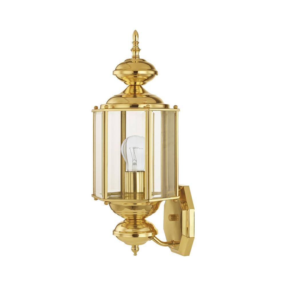 AVIANCE LIGHTING Outdoor Basics 1 Light Polished Brass Outdoor Wall Sconce 2006-02