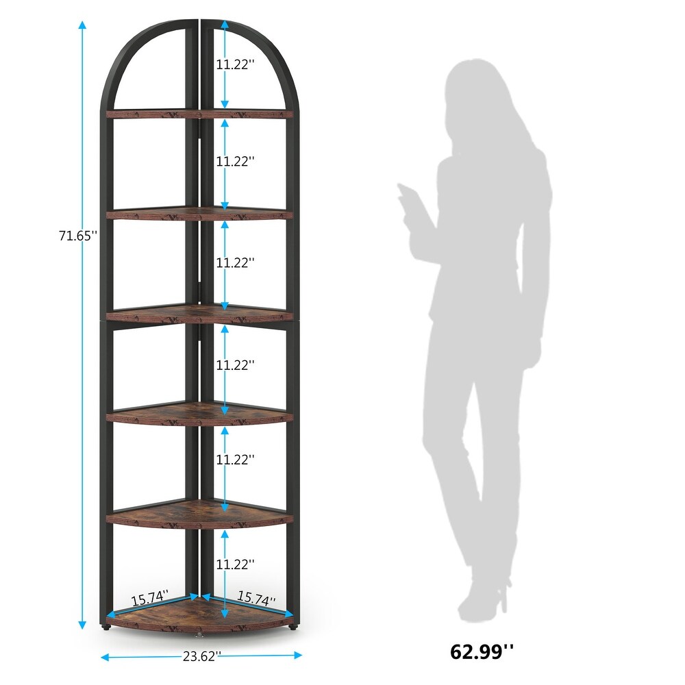 Corner Shelf  Tall Corner Bookshelf for Small Space