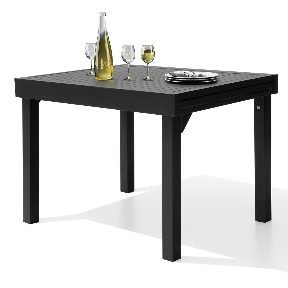 Outdoor Rectangle Extendable Dining Table by Crestlive Products   28.74\