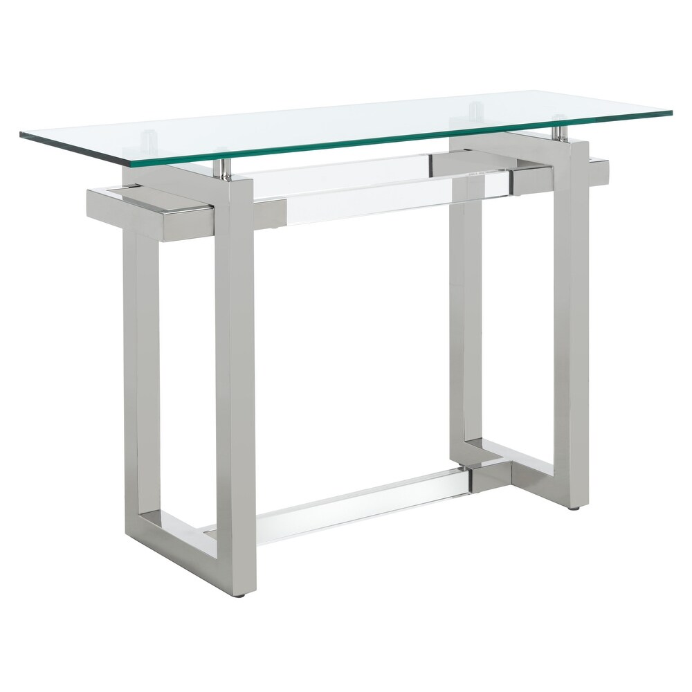 SAFAVIEH Couture Montrelle Acrylic Console Table   47.2 IN W x 15.7 IN D x 30 IN H