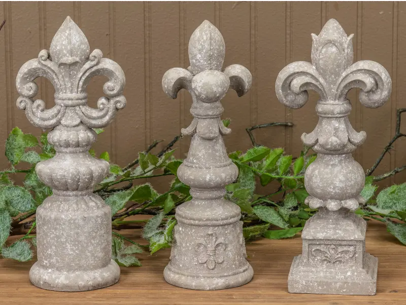 Assorted Antique Gray Resin Finial