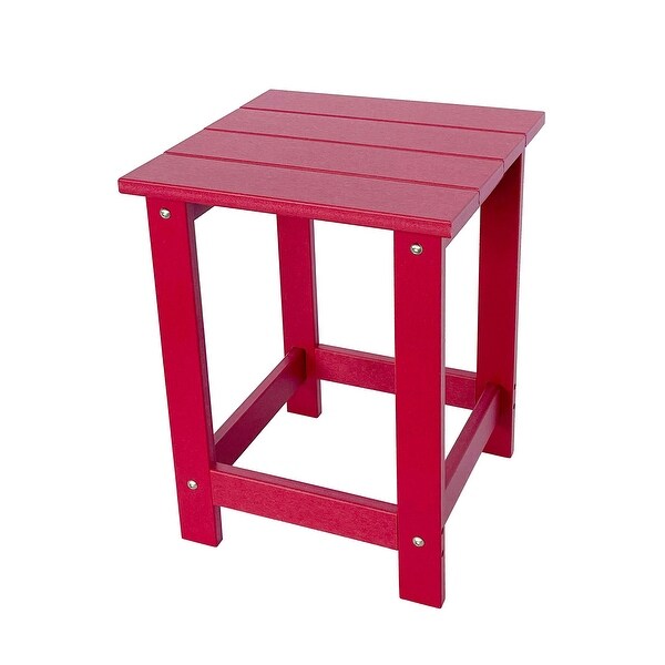 Hampton All Weather Poly Lumber Outdoor Square Patio Side Table