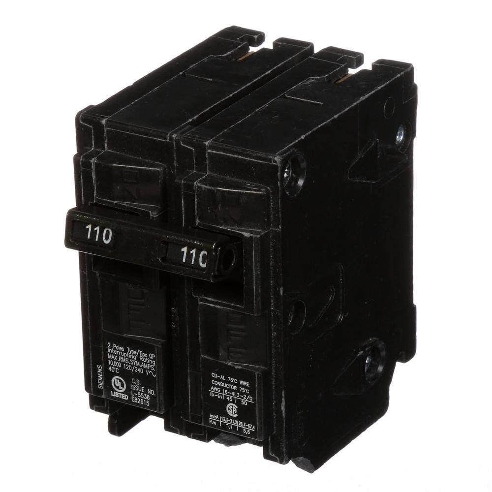 Siemens 110 Amp 2-Pole QP 10 kA Circuit Breaker Q2110