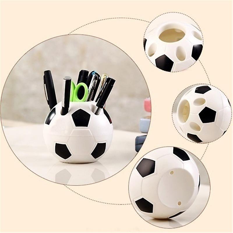 Football Pen Pencil Holder Soccer Shape Style Toothbrush Holder Desktop Organizer Container Table Decor For Kids Gifts