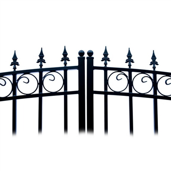 ALEKO DG14PRAD AP Steel Dual Swing Driveway Gate  ...