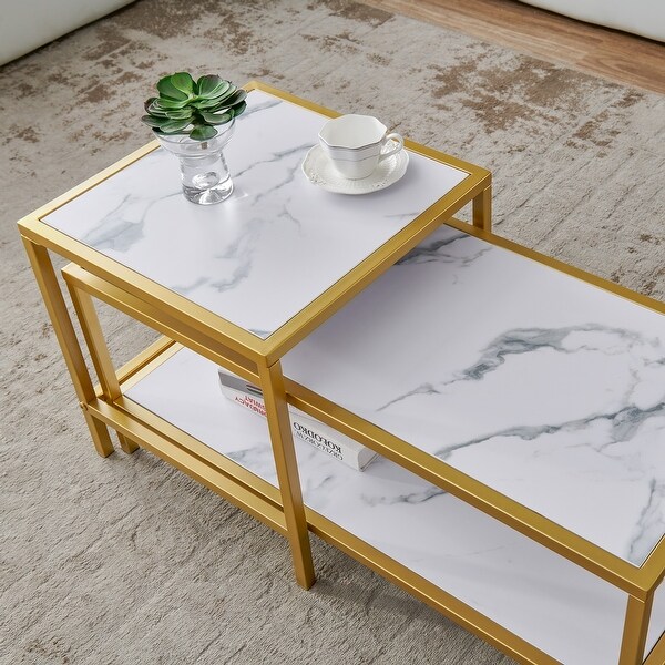 Square and rectangle Modern Nesting coffee table