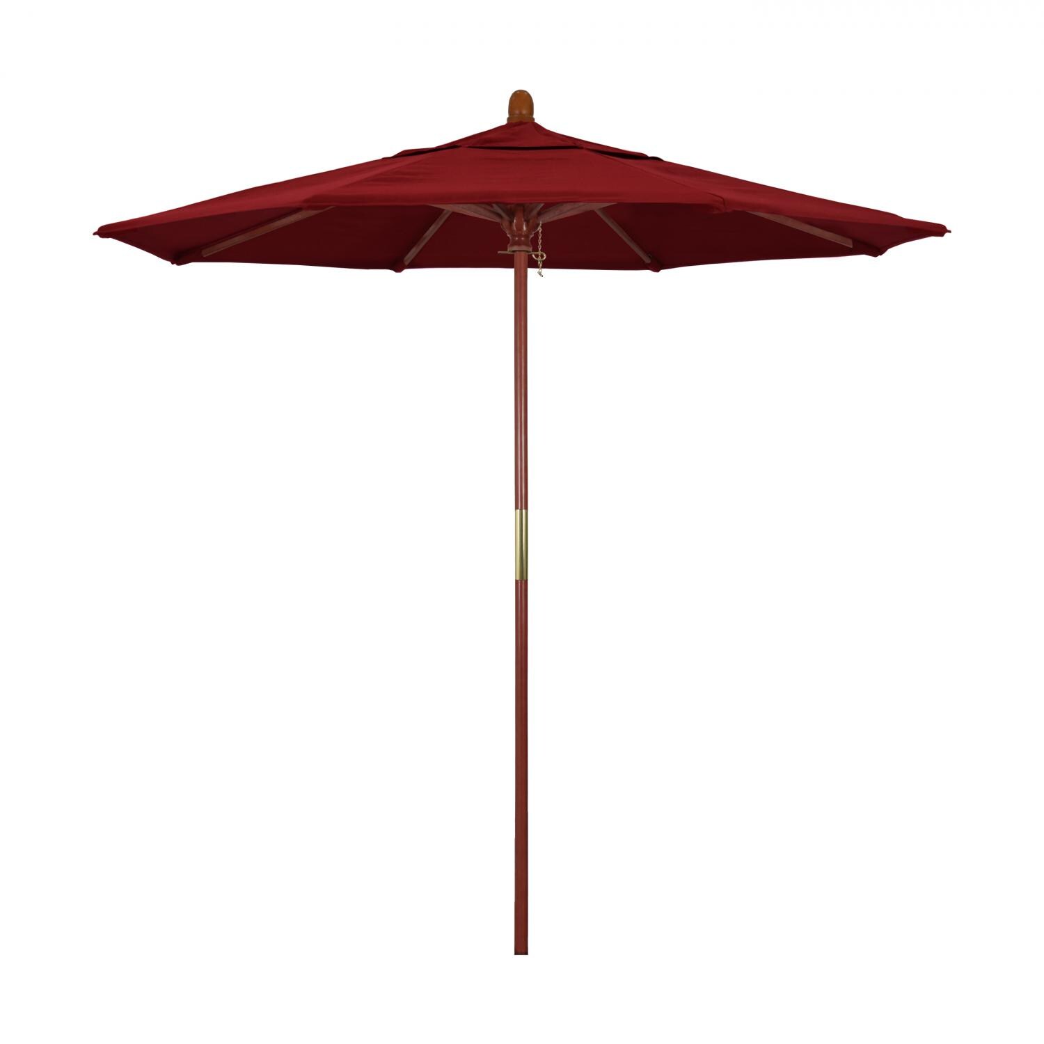 California Umbrella 7.5 Ft. Octagonal Hardwood Patio Umbrella W/ Push Lift and Hardwood Ribs