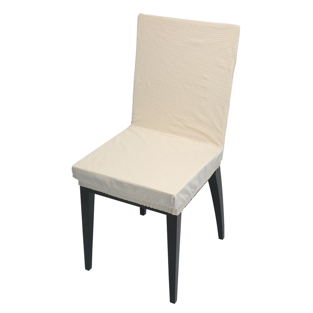 Home Details Pixel Stretch Dining Chair Slip Cover   96.5\