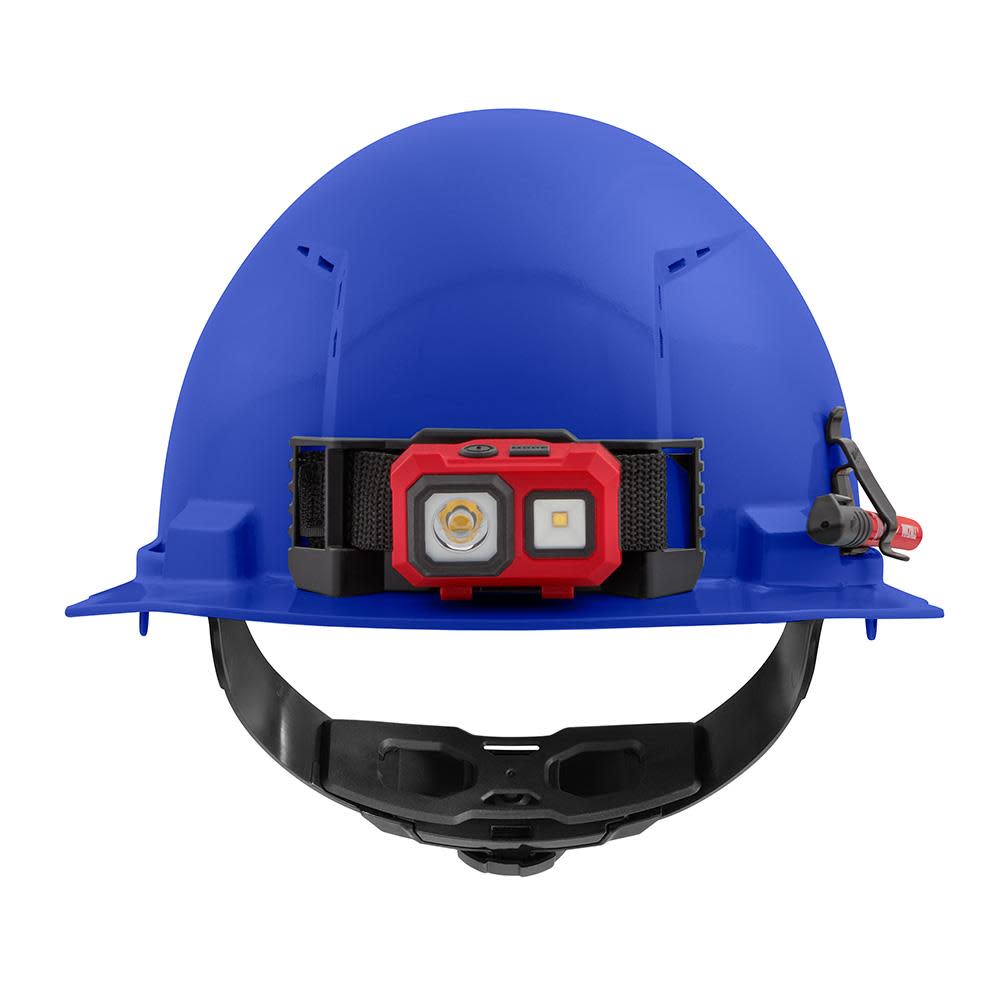 Milwaukee Front Brim Vented Hard Hat with 4pt Ratcheting Suspension Type 1 Class C Blue