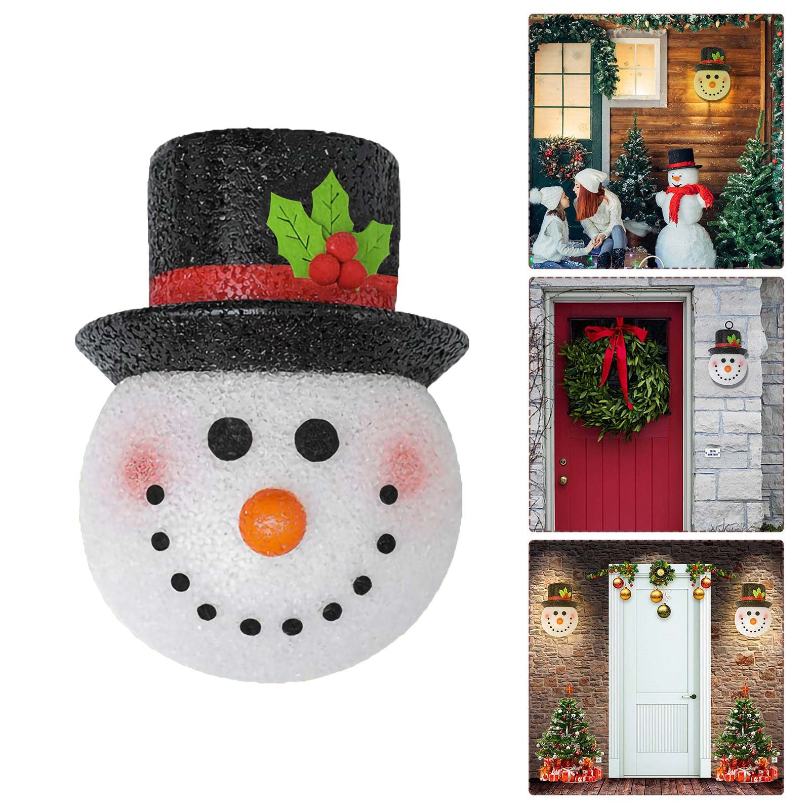 Christmas Lampshade Door Hanging Snowman Lamp Hanging Street Lampshade Snowman Lampshade