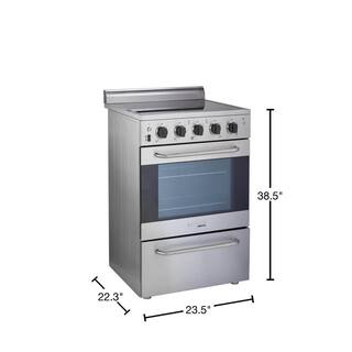 Unique Appliances Prestige 24 in. 2.3 cu. ft. Electric Range with Convection Oven in Stainless Steel UGP-24V EC SS