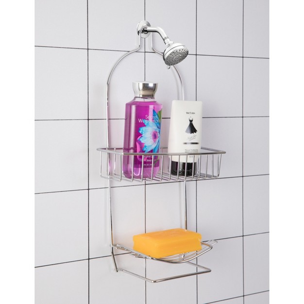 Basicwise Metal Wire Hanging Bathroom Shower Storage Rack