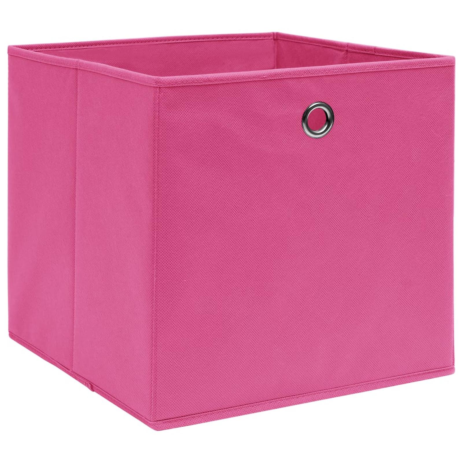 4 Pcs Containers In Non-woven Fabric 28x28x28 Cm Pink No.333738