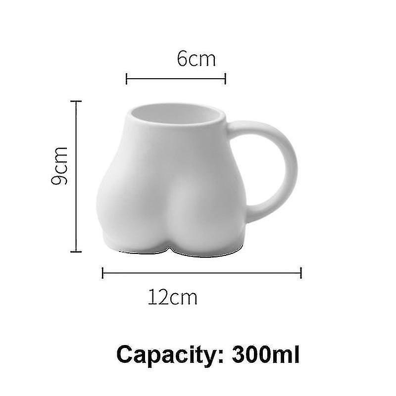 Ass Looking Mug， Butt Cup Creative Hip Cup Solid Color Ceramic Mug Coffee Cup Drinking Cup Personalized Art Cup