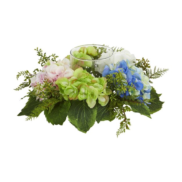 Nearly Natural 5.5-in Hydrangea Artificial Candelabrum