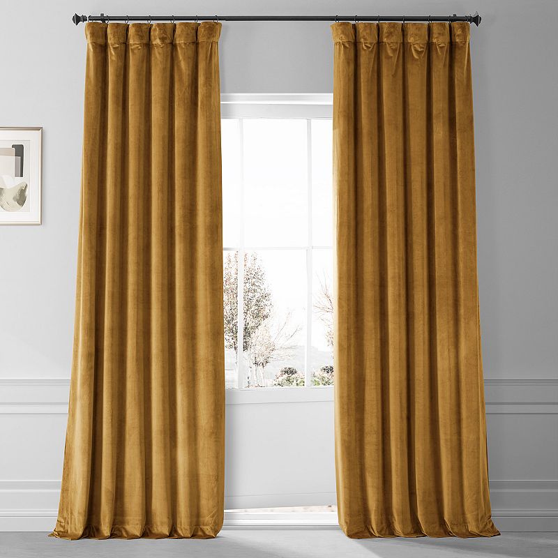 EFF Signature Plush Velvet Hotel Blackout Window Curtain