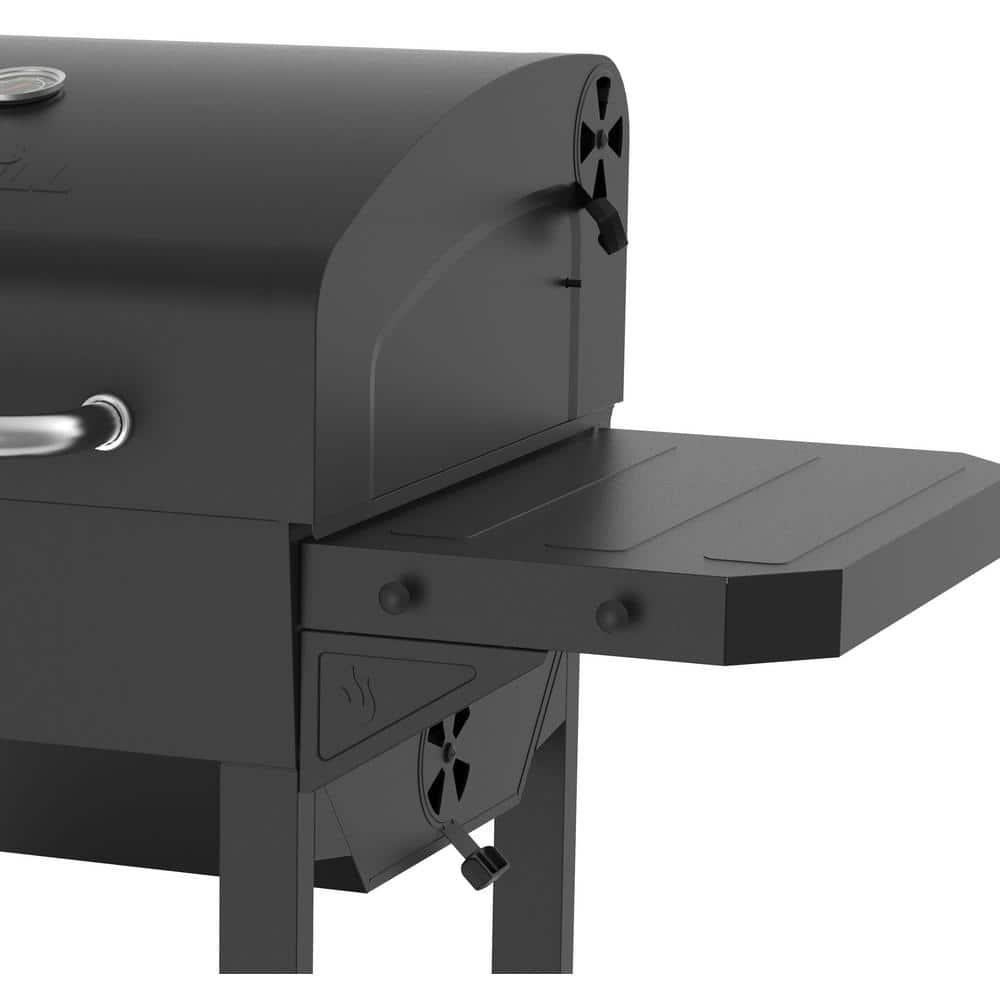 Nexgrill CartStyle Charcoal Grill in Black with Side Shelf